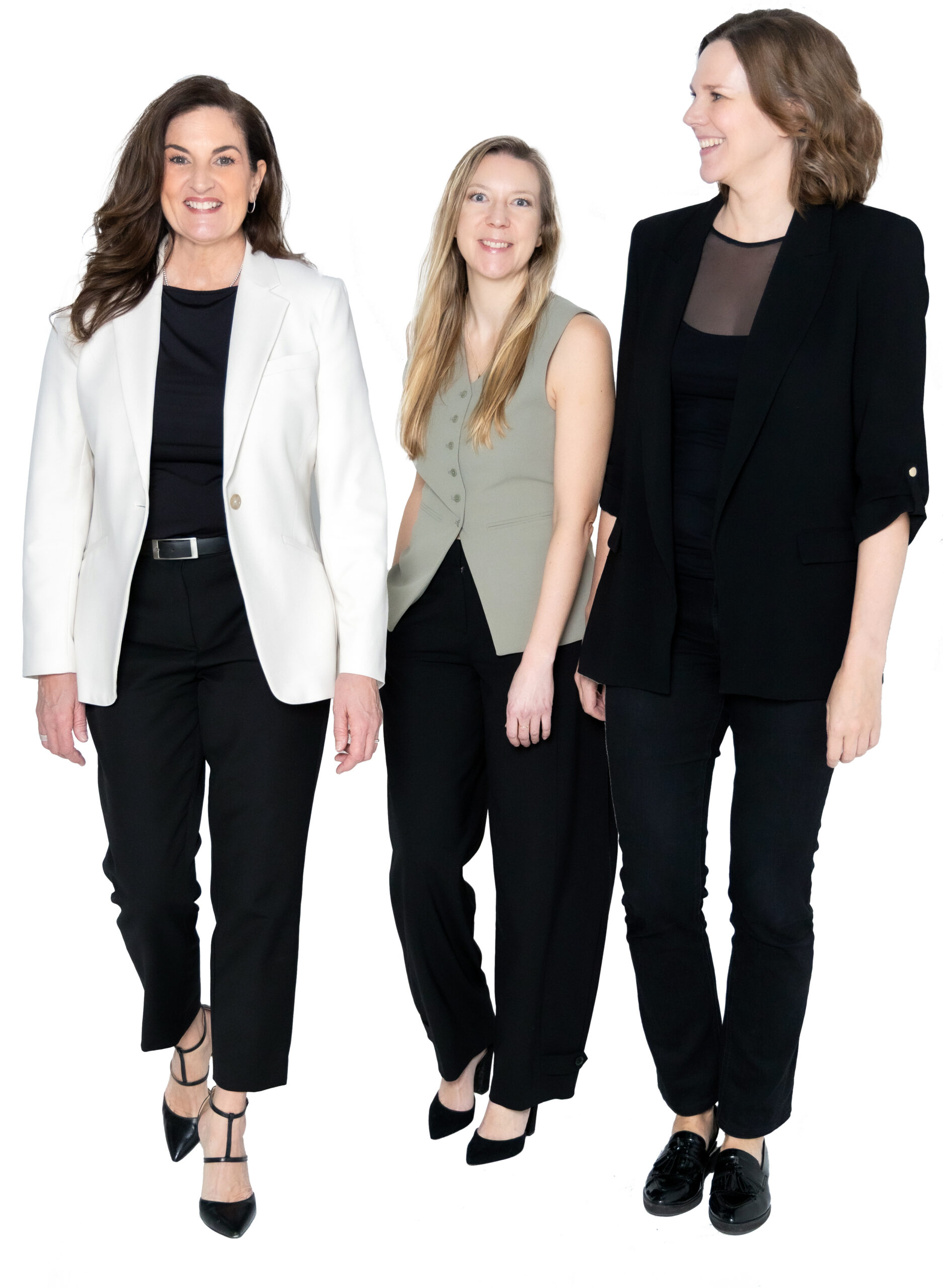 3 Partners standing together laughing 
